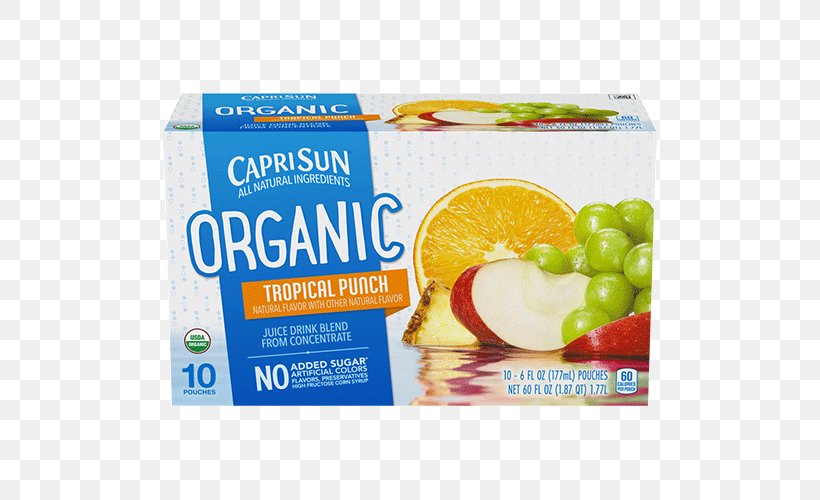 Juice Organic Food Punch Lemonade Capri Sun, PNG, 500x500px, Juice, Capri Sun, Citric Acid, Concentrate, Diet Food Download Free