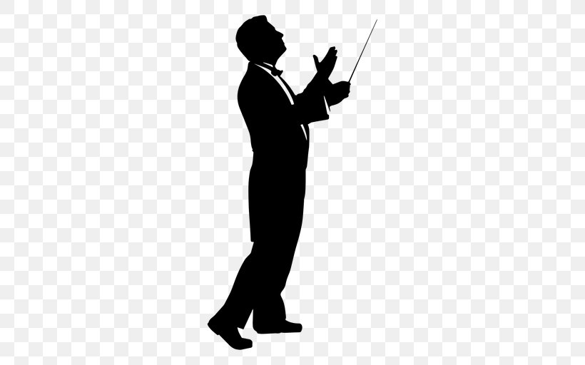 Silhouette Conductor Concert, PNG, 512x512px, Silhouette, Arm, Baton, Black And White, Concert Download Free