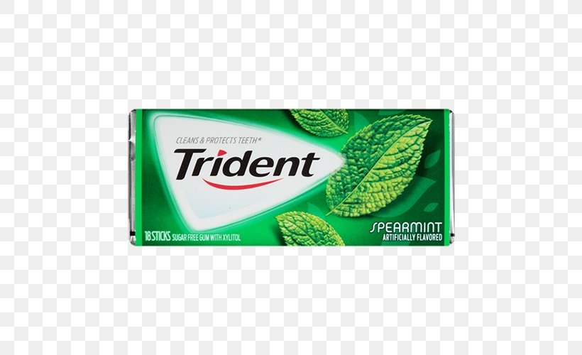 Chewing Gum Trident Candy Sugar Substitute Food, PNG, 500x500px, Chewing Gum, Brand, Bubble Gum, Candy, Flavor Download Free