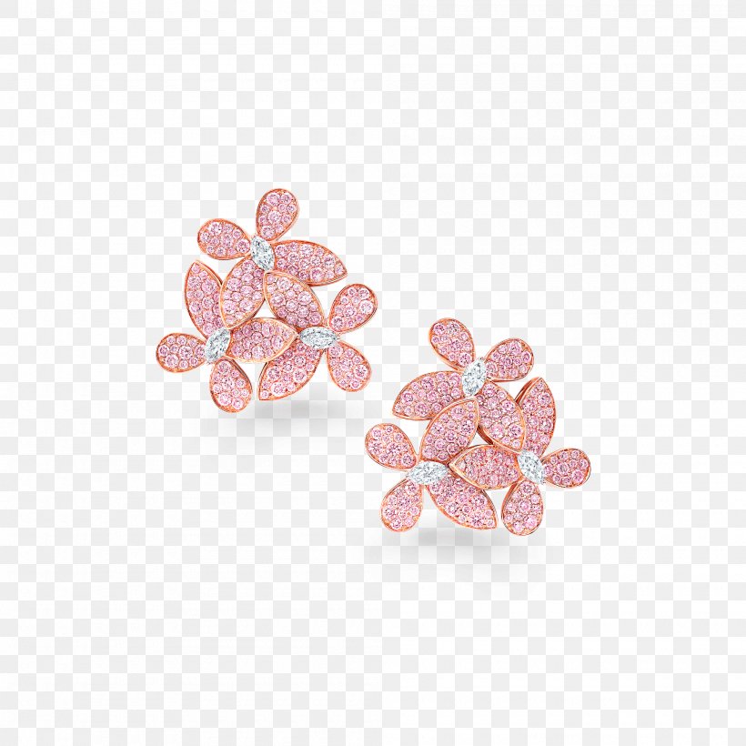 Earring Pink Graff Diamonds Jewellery, PNG, 2000x2000px, Earring, Body Jewelry, Cubic Zirconia, Diamond, Diamond Cut Download Free
