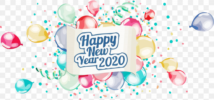 Happy New Year 2020 New Years 2020 2020, PNG, 4079x1916px, 2020, Happy New Year 2020, Birthday, Event, Logo Download Free