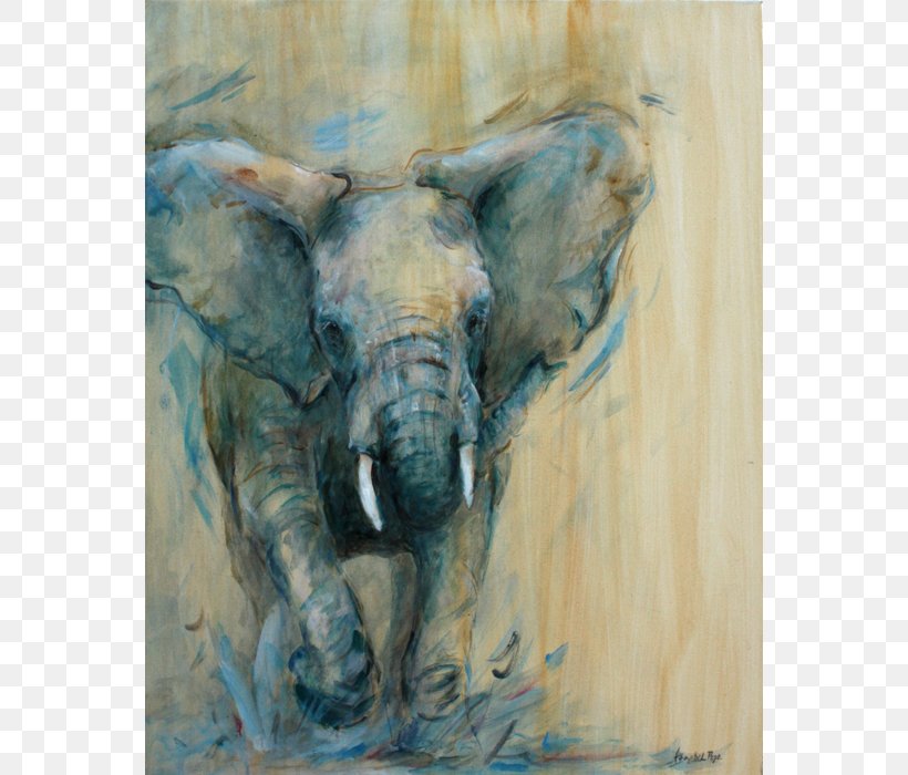 Indian Elephant African Elephant Watercolor Painting, PNG, 700x700px, Indian Elephant, African Elephant, Animal, Art, Elephant Download Free