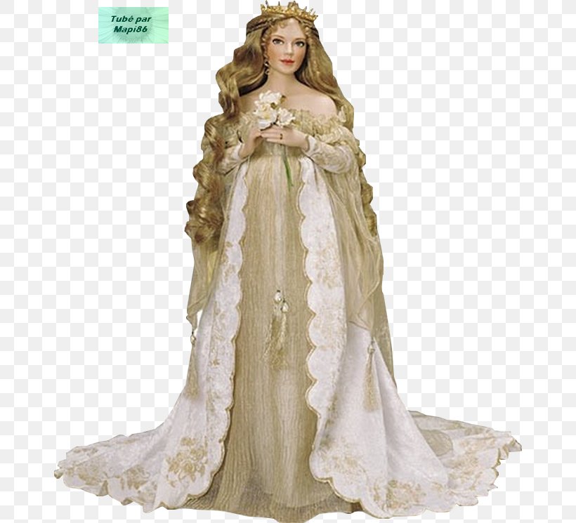 Wedding Dress Bisque Doll The Franklin Mint Barbie, PNG, 666x745px, Wedding Dress, Art Doll, Barbie, Bisque Doll, Bridal Clothing Download Free