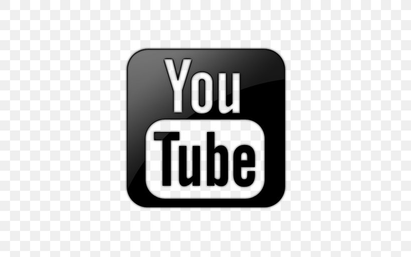 YouTube Black And White Clip Art, PNG, 512x512px, Youtube, Black, Black And White, Brand, Logo Download Free