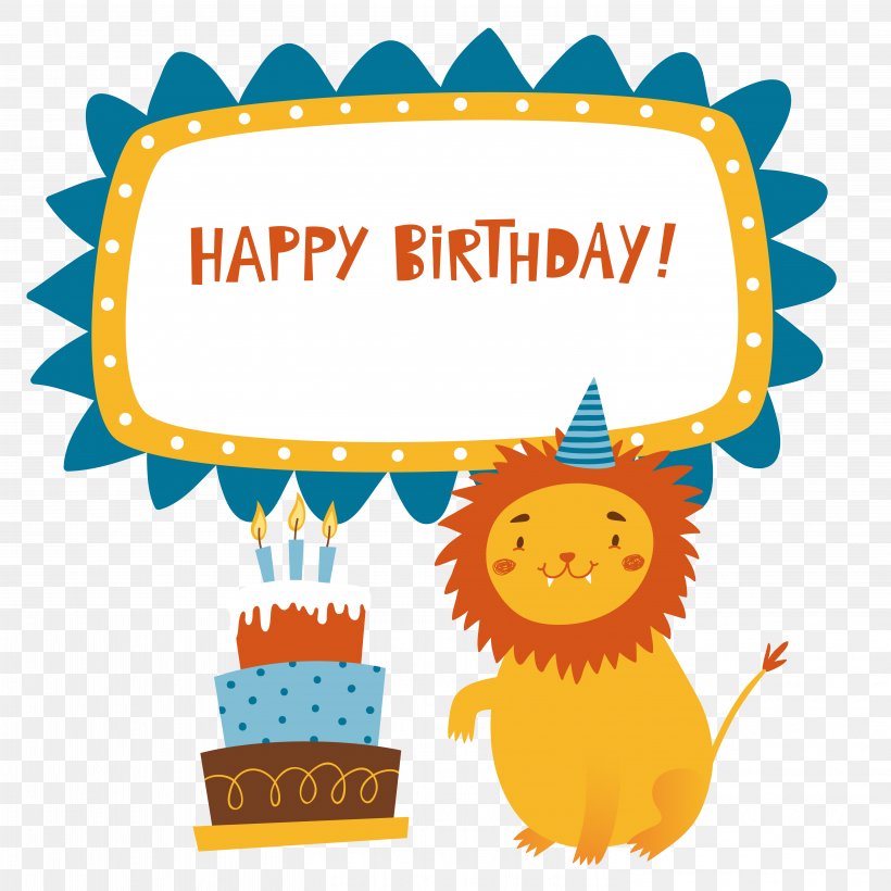 Birthday Cake Lion Happy Birthday To You, PNG, 5906x5906px, Birthday Cake, Area, Artwork, Birthday, Drawing Download Free