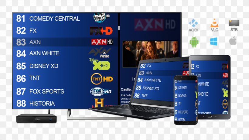 M3U Television Kodi IPTV Display Device, PNG, 1280x720px, Television, Brand, Computer Software, Display Advertising, Display Device Download Free