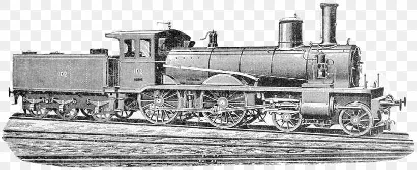 Train Rail Transport Steam Locomotive Steam Engine, PNG, 960x393px, Train, Auto Part, Black And White, Locomotive, Mode Of Transport Download Free