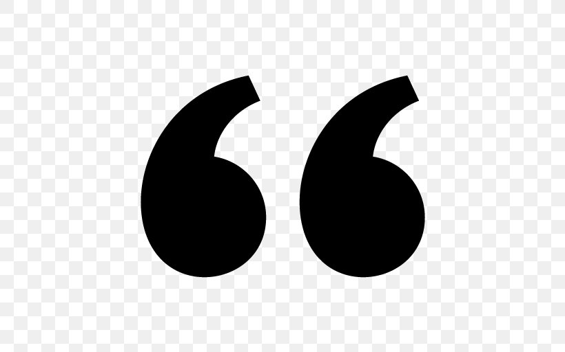 Quotation Mark Symbol, PNG, 512x512px, Quotation, Black, Black And White, Computer Software, Crescent Download Free
