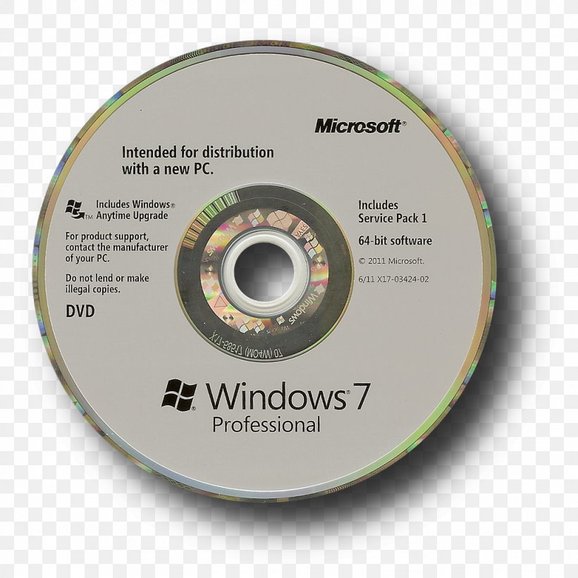 Microsoft Windows 7 Professional W/SP1 64-bit Computing Computer Software, PNG, 1024x1024px, 64bit Computing, Windows 7, Bit, Brand, Compact Disc Download Free