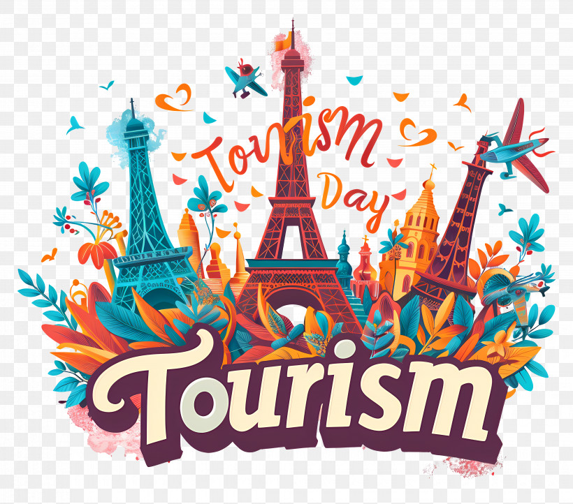 Tourism Day - Tourism Day Celebration With Iconic Landmarks PNG