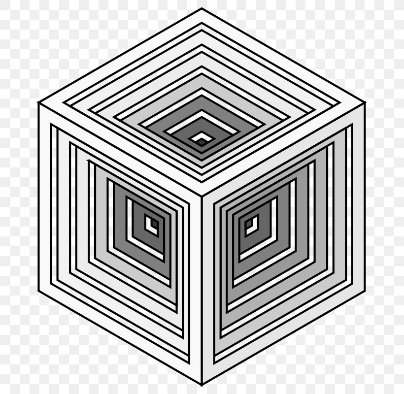 Impossible Cube Penrose Triangle Optical Illusion Necker Cube, PNG, 699x800px, Impossible Cube, Area, Black, Black And White, Cube Download Free
