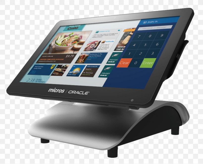 Point Of Sale Micros Systems POS Solutions Tablet Computers Oracle Corporation, PNG, 924x745px, Point Of Sale, Business, Computer Monitor Accessory, Computer Software, Display Device Download Free