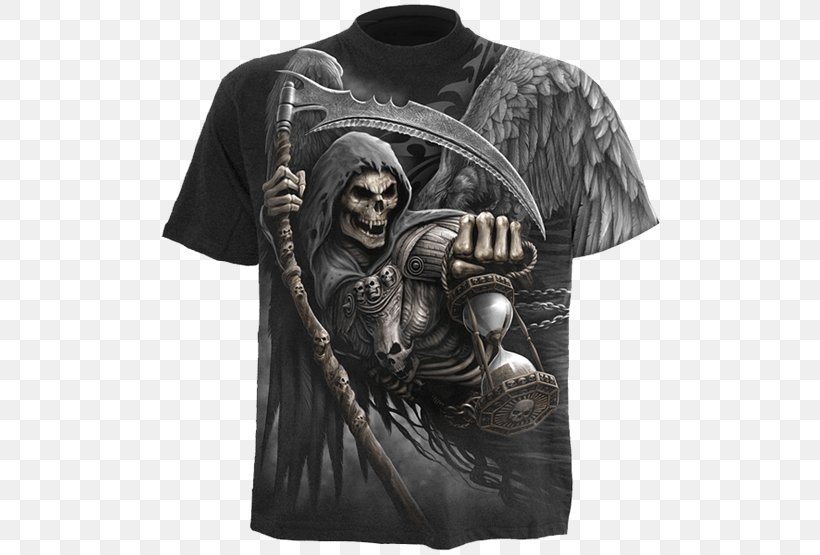 T-shirt Death Hoodie Skull, PNG, 555x555px, Tshirt, Clothing, Death, Goth Subculture, Gothic Fashion Download Free