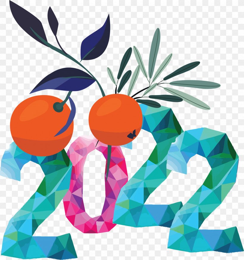 Happy New Year 2022 Text Flower Sign, PNG, 2818x3000px, Leaf, Blumentopf, Branch, Bud, Flower Download Free