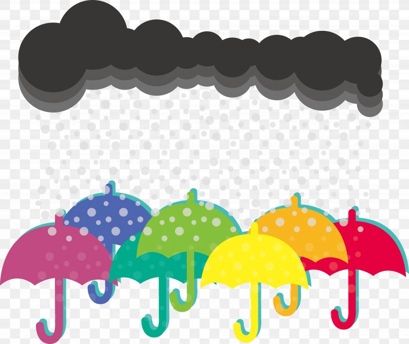 Rain Umbrella Clip Art, PNG, 7513x6333px, Rain, Artworks, Cloud, Rainbow, Snow Download Free