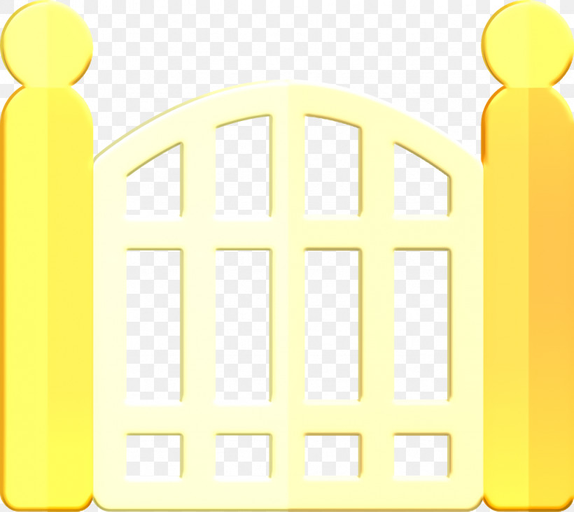 Gate Icon City Elements Icon, PNG, 1028x918px, Gate Icon, City Elements Icon, Meter, Symbol, Yellow Download Free
