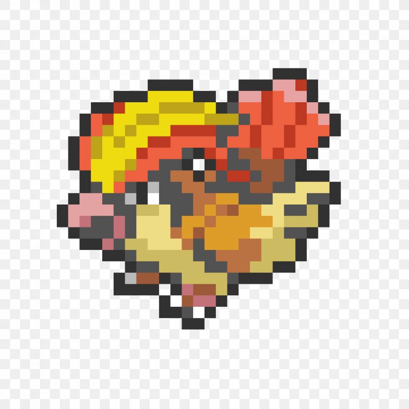 Pokémon Trading Card Game Pixel Art Pidgeot, PNG, 1188x1188px, Pixel Art, Art, Game, Orange, Pidgeot Download Free
