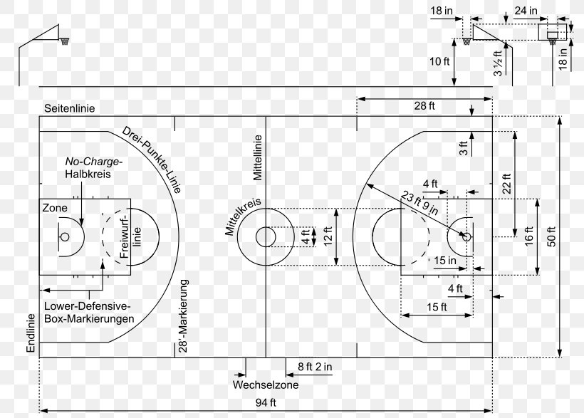 Technical Drawing NBA Diagram Basketball, PNG, 800x587px, Technical Drawing, Area, Artwork, Basketball, Basketball Court Download Free