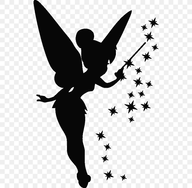 Sticker Tinker Bell Wall Decal Hatstand, PNG, 800x800px, Sticker, Adhesive, Black And White, Butterfly, Child Download Free