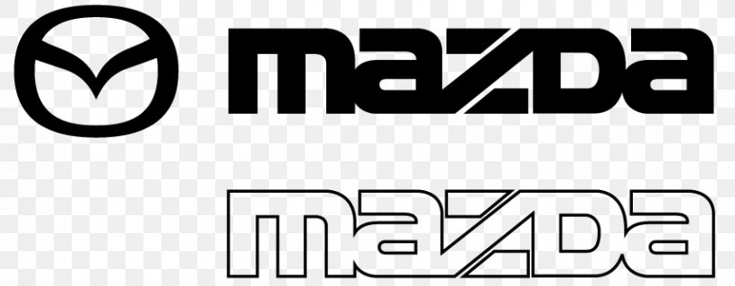 Mazda RX-7 Car Mazda MX-5 Vehicle, PNG, 856x334px, Mazda, Area, Black, Black And White, Brand Download Free