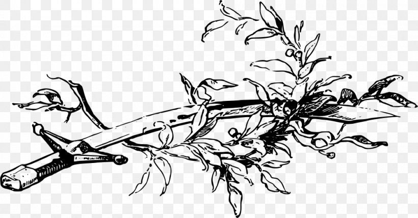 Olive Branch Sword Olive Wreath Weapon Clip Art, PNG, 1000x523px, Olive Branch, Art, Artwork, Black And White, Branch Download Free