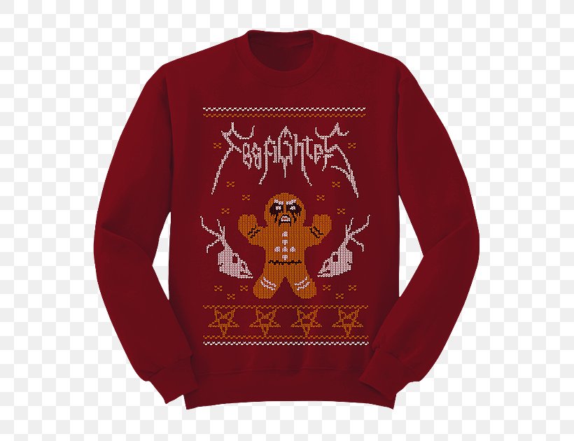 T-shirt Christmas Jumper Sweater Foo Fighters, PNG, 630x630px, Tshirt, Bluza, Brand, Christmas, Christmas Card Download Free