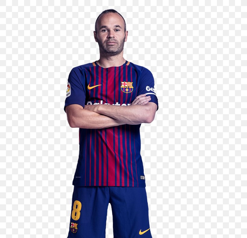 Andrés Iniesta FC Barcelona Football Player T-shirt, PNG, 411x792px, Andres Iniesta, Arm, Blue, Clothing, Electric Blue Download Free