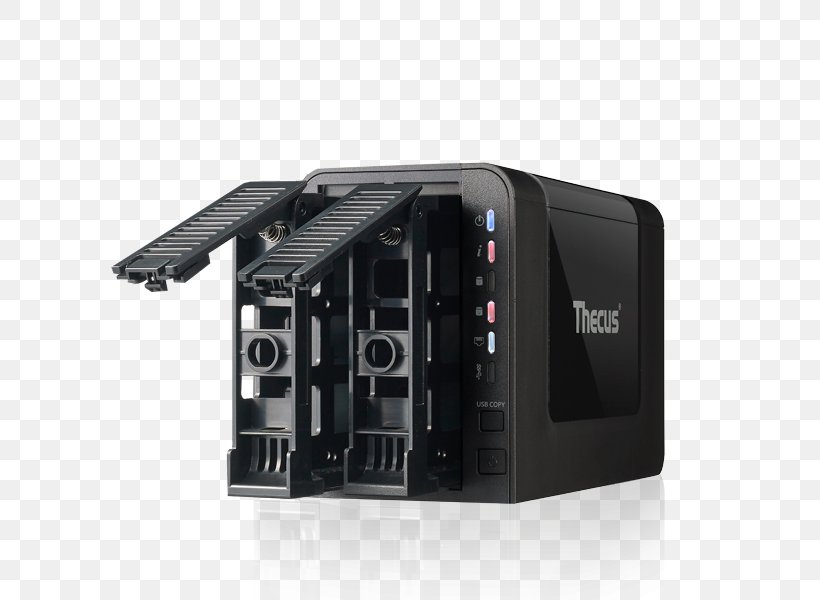 Computer Cases & Housings Network Storage Systems Thecus Computer Servers Computer Data Storage, PNG, 600x600px, Computer Cases Housings, Computer Case, Computer Component, Computer Cooling, Computer Data Storage Download Free