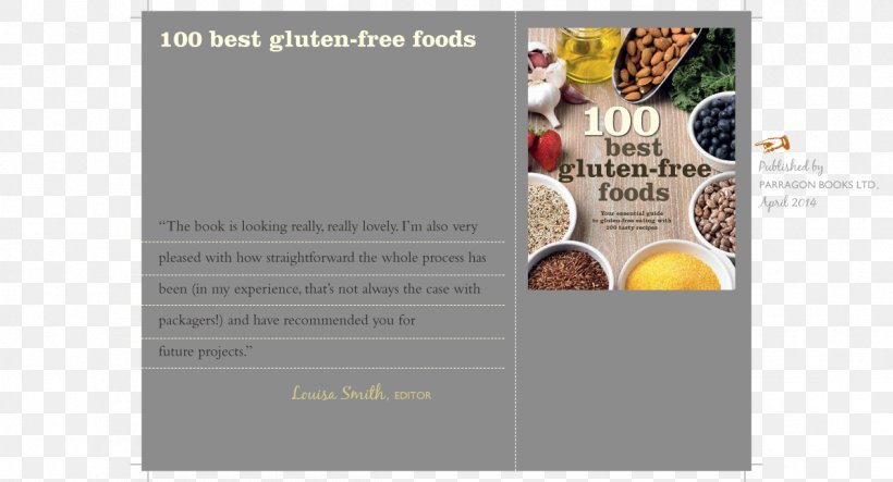 Advertising 100 Best Gluten-free Foods: Your Essential Guide To Gluten-free Eating With 100 Tasty Recipes Book Brochure, PNG, 1197x647px, Advertising, Book, Brand, Brochure, Eating Download Free