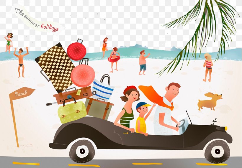Cartoon Travel Getty Images Drawing Illustration, PNG, 1004x699px, Cartoon, Animation, Automotive Design, Beach, Drawing Download Free