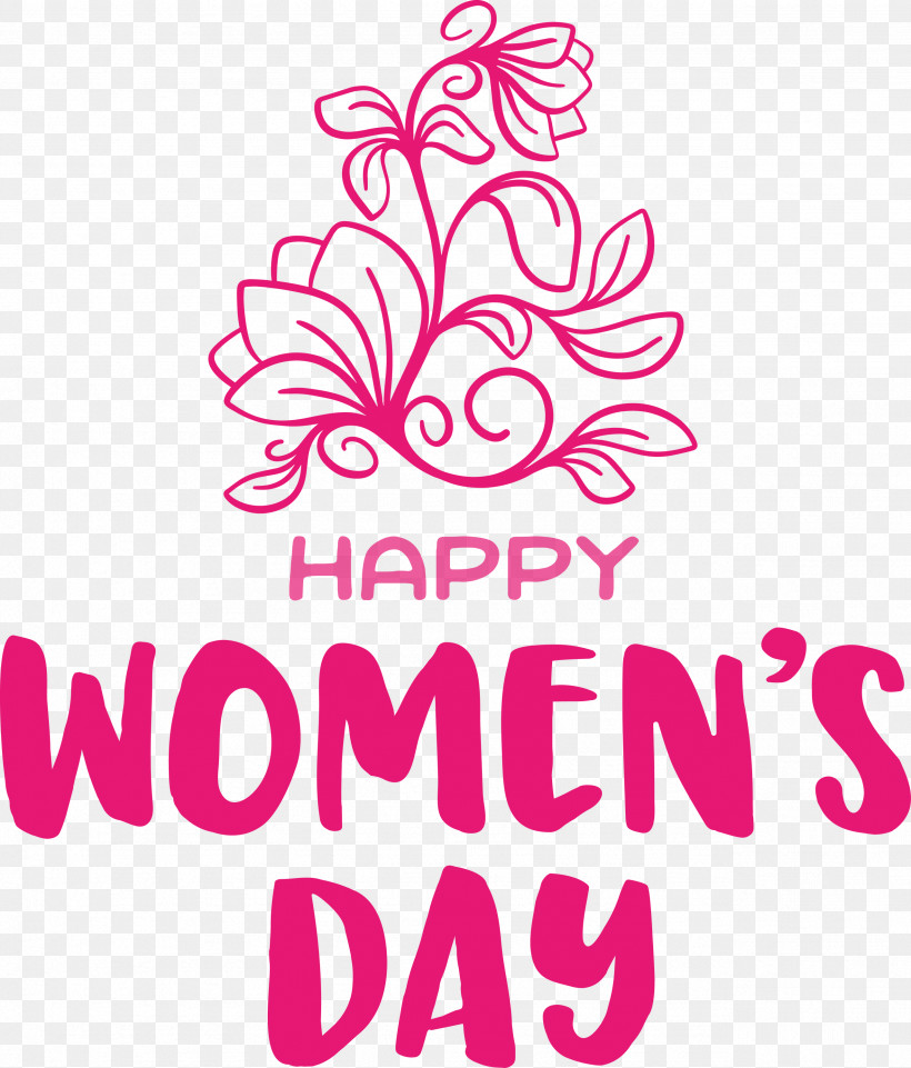 Happy Women’s Day Women’s Day, PNG, 2559x3000px, Flower, Line, Logo, Meter, Sticker Download Free