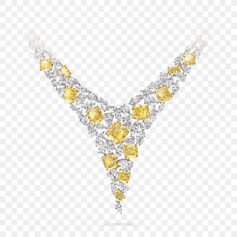 Necklace Diamond Yellow Jewellery Vector Graphics, PNG, 2000x2000px, Necklace, Art, Body Jewelry, Carat, Chain Download Free