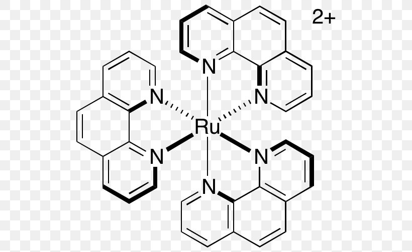 Tris Bipyridine Ruthenium Ii Chloride 2 2 Bipyridine Phenanthroline Ferroin Png 534x503px