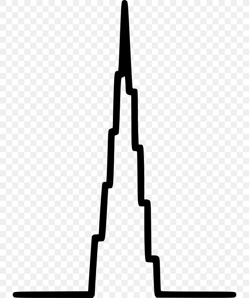 Burj Khalifa Tower Skyscraper Architecture, PNG, 737x980px, Burj Khalifa, Arabian Peninsula, Architecture, Black And White, Cityscape Global Download Free
