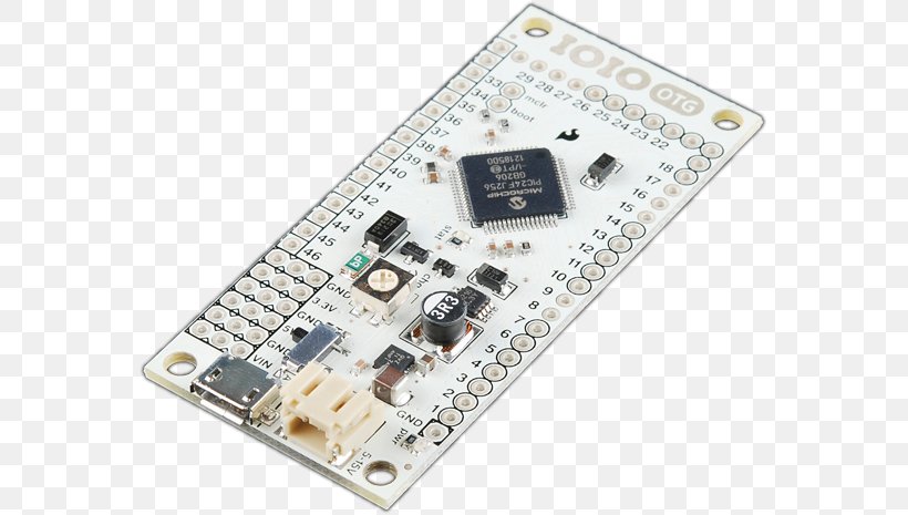 Microcontroller IOIO Electronics USB On-The-Go Printed Circuit Boards, PNG, 569x465px, Microcontroller, Android, Circuit Component, Circuit Prototyping, Computer Download Free