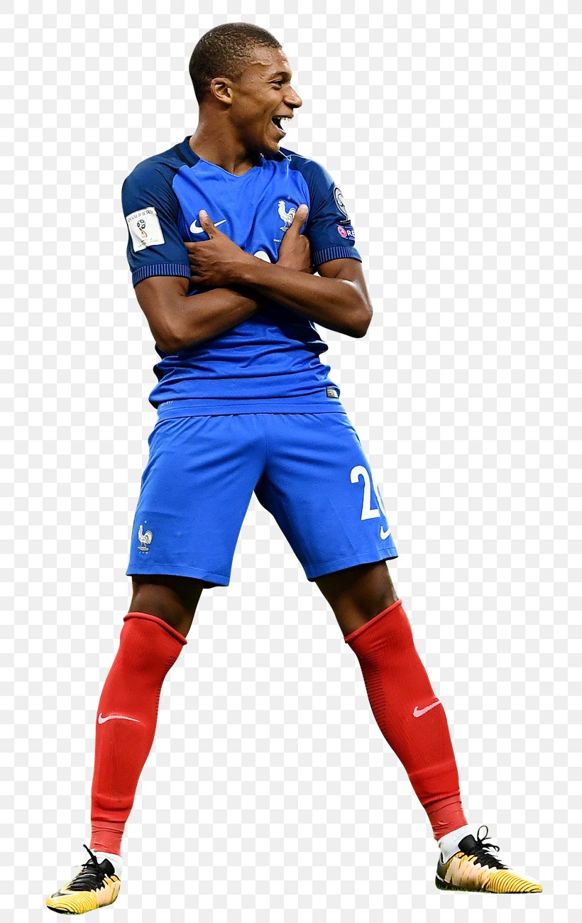 Kylian Mbappé France National Football Team DeviantArt Football Player, PNG, 723x1300px, France National Football Team, Art, Ball, Baseball Equipment, Blue Download Free