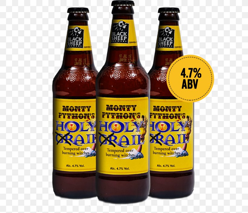 Ale Beer Bottle Black Sheep Brewery Monty Python's Holy Ail, PNG, 604x704px, Ale, Alcoholic Beverage, Beer, Beer Bottle, Bottle Download Free