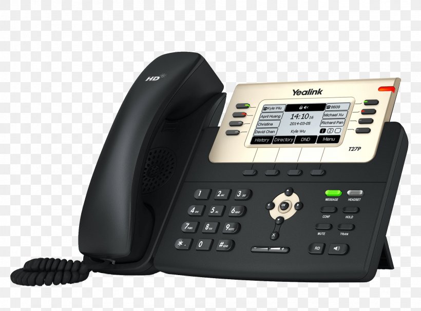 VoIP Phone Yealink SIP-T27P Session Initiation Protocol Yealink SIP-T27G Telephone, PNG, 2001x1480px, Voip Phone, Answering Machine, Corded Phone, Electronic Instrument, Electronics Download Free