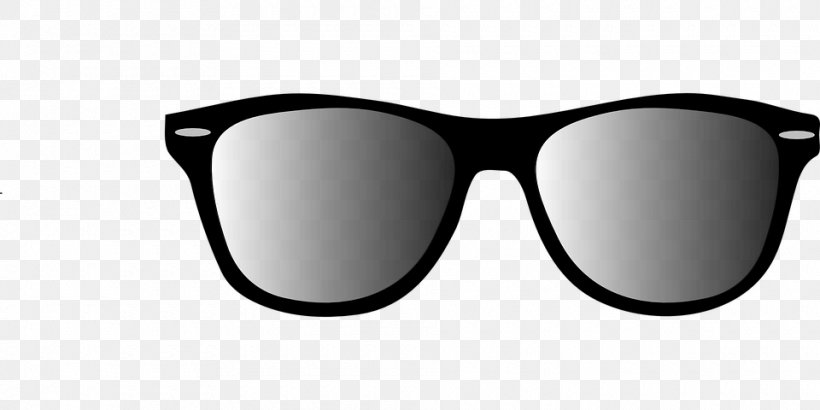 Aviator Sunglasses Ray-Ban Wayfarer Clip Art, PNG, 960x480px, Sunglasses, Aviator Sunglasses, Black, Black And White, Brand Download Free