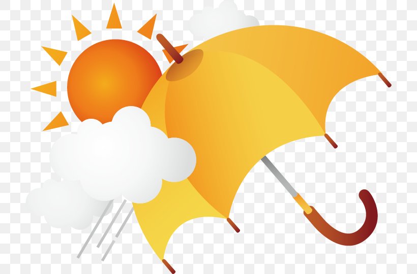 Umbrella Cloud, PNG, 720x540px, Umbrella, Cloud, Orange, Rain, Sunlight Download Free