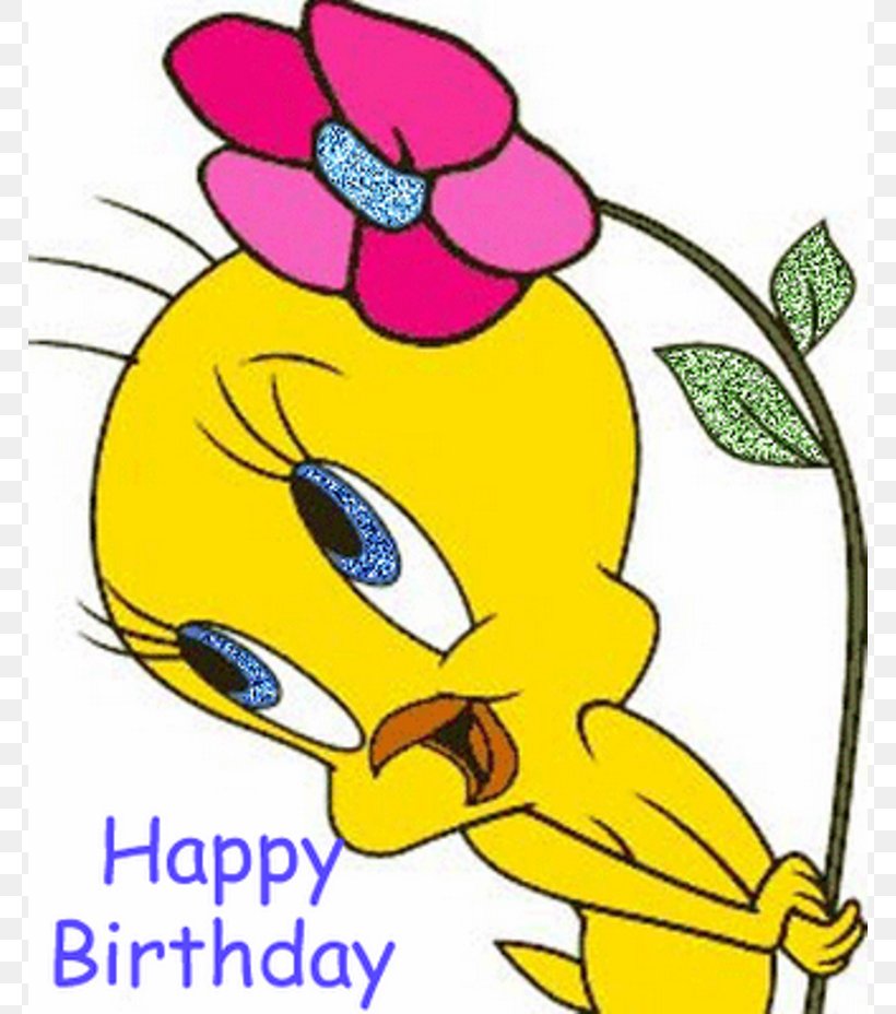 Tweety Sylvester Happy Birthday To You Clip Art, PNG, 768x928px, Tweety, Area, Art, Artwork, Beak Download Free