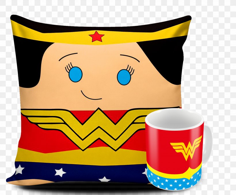 Cushion Throw Pillows Wonder Woman Superman, PNG, 4000x3300px, Cushion, American Comic Book, Couch, Cup, Dc Comics Download Free