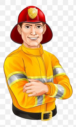 A Man With A Hat - Firefighter Police Officer Drawing Illustration PNG