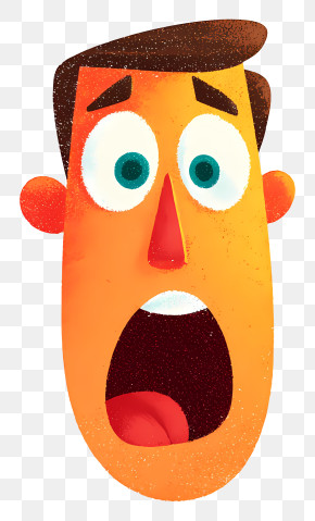 Surprised Face - Surprised Cartoon Face PNG