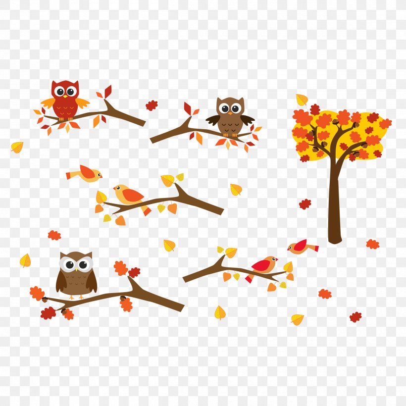 Owl Vector Graphics Drawing Autumn Image, PNG, 2500x2500px, Owl, Animal Figure, Animated Cartoon, Art, Artist Download Free