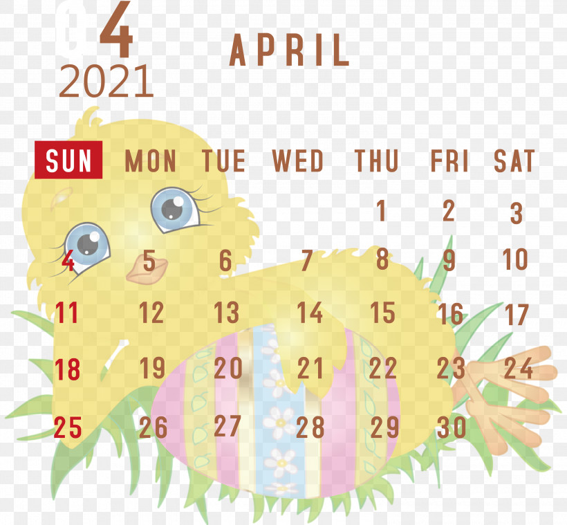 April 2021 Printable Calendar April 2021 Calendar 2021 Calendar, PNG, 3000x2777px, 2021 Calendar, April 2021 Printable Calendar, Behavior, Biology, Cartoon Download Free