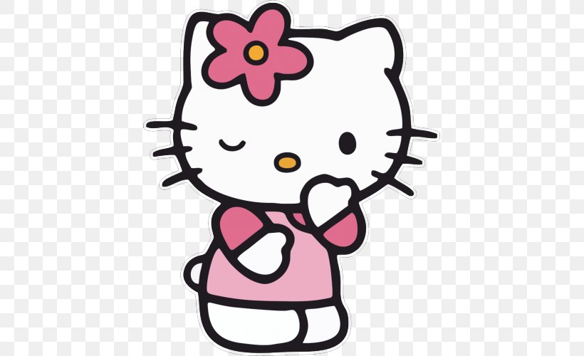 Hello Kitty Cat Coloring Book Drawing, PNG, 500x500px, Watercolor, Cartoon, Flower, Frame, Heart Download Free