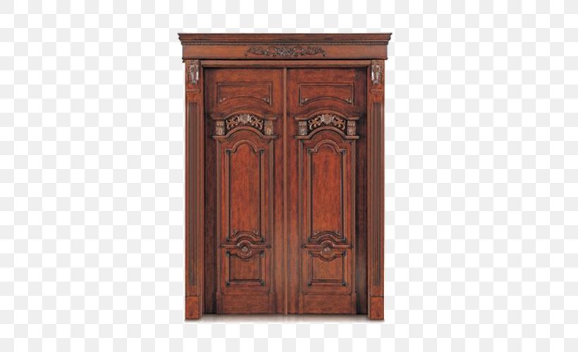 Red Wood Door, PNG, 500x500px, Red, Antique, Chest Of Drawers, Chiffonier, Color Download Free