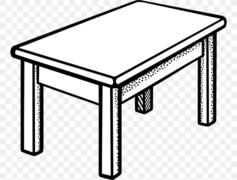 Table Matbord Desk Clip Art, PNG, 750x624px, Table, Area, Black, Black And White, Chair Download Free