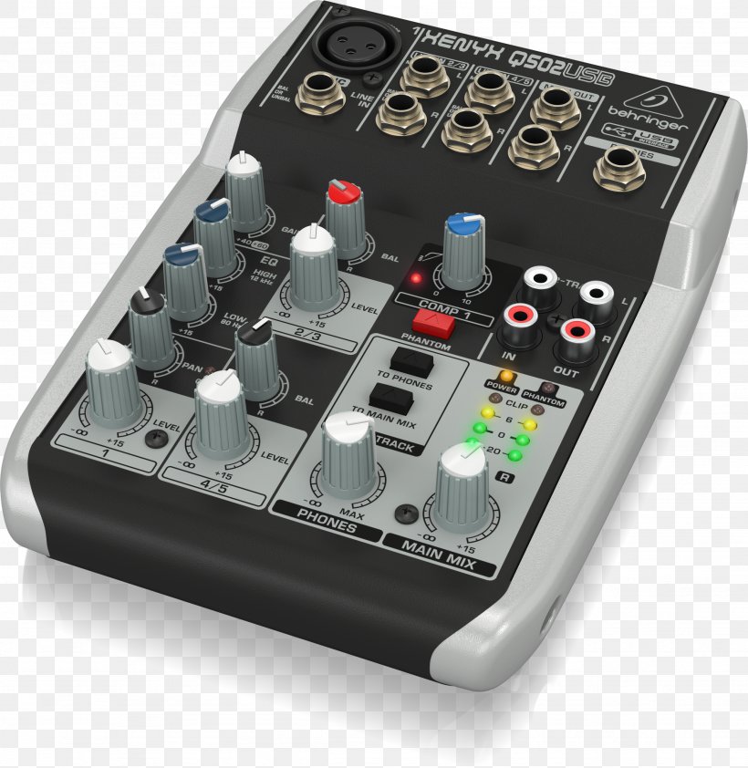 Microphone Audio Mixers Behringer Xenyx Q502USB Behringer Xenyx 502, PNG, 1947x2000px, Watercolor, Cartoon, Flower, Frame, Heart Download Free